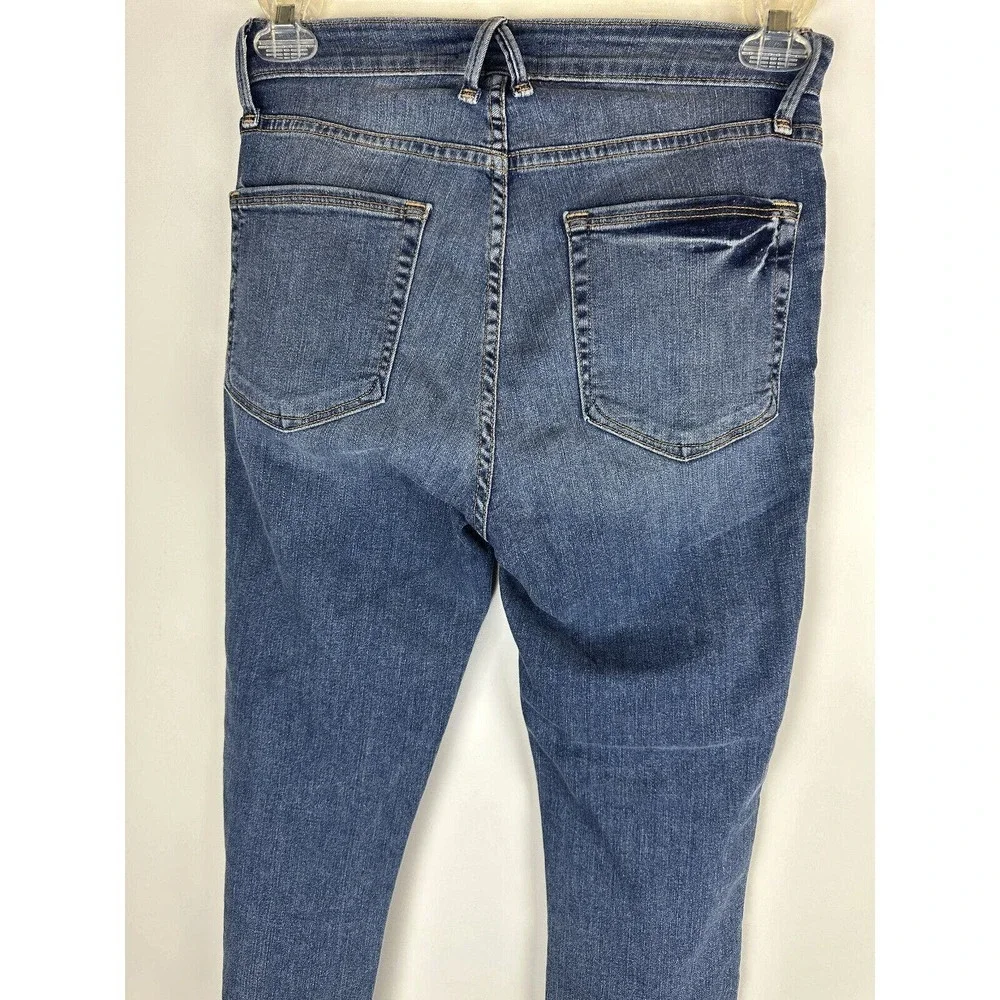 Good American Good Legs High Rise Split Hem Crop Skinny Jeans Womens Size 6 / 28 - Picture 11 of 13